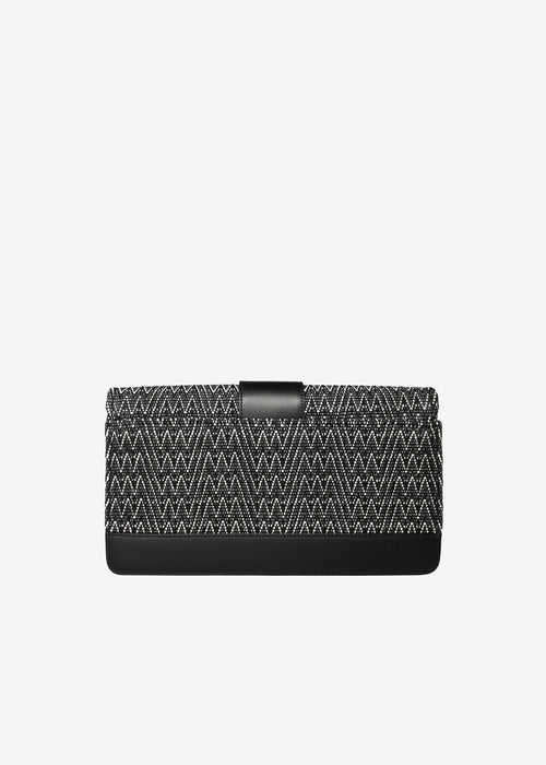 Berlin Clutch - Peak Noir with Black Leather