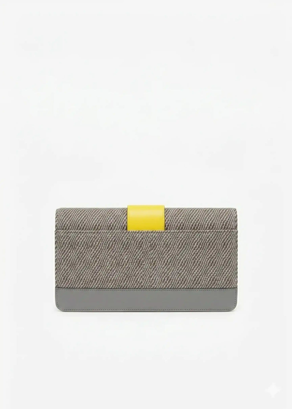 Berlin Clutch Rise Sandstone back view — multi color genuine nappa leather with matte gold hardware