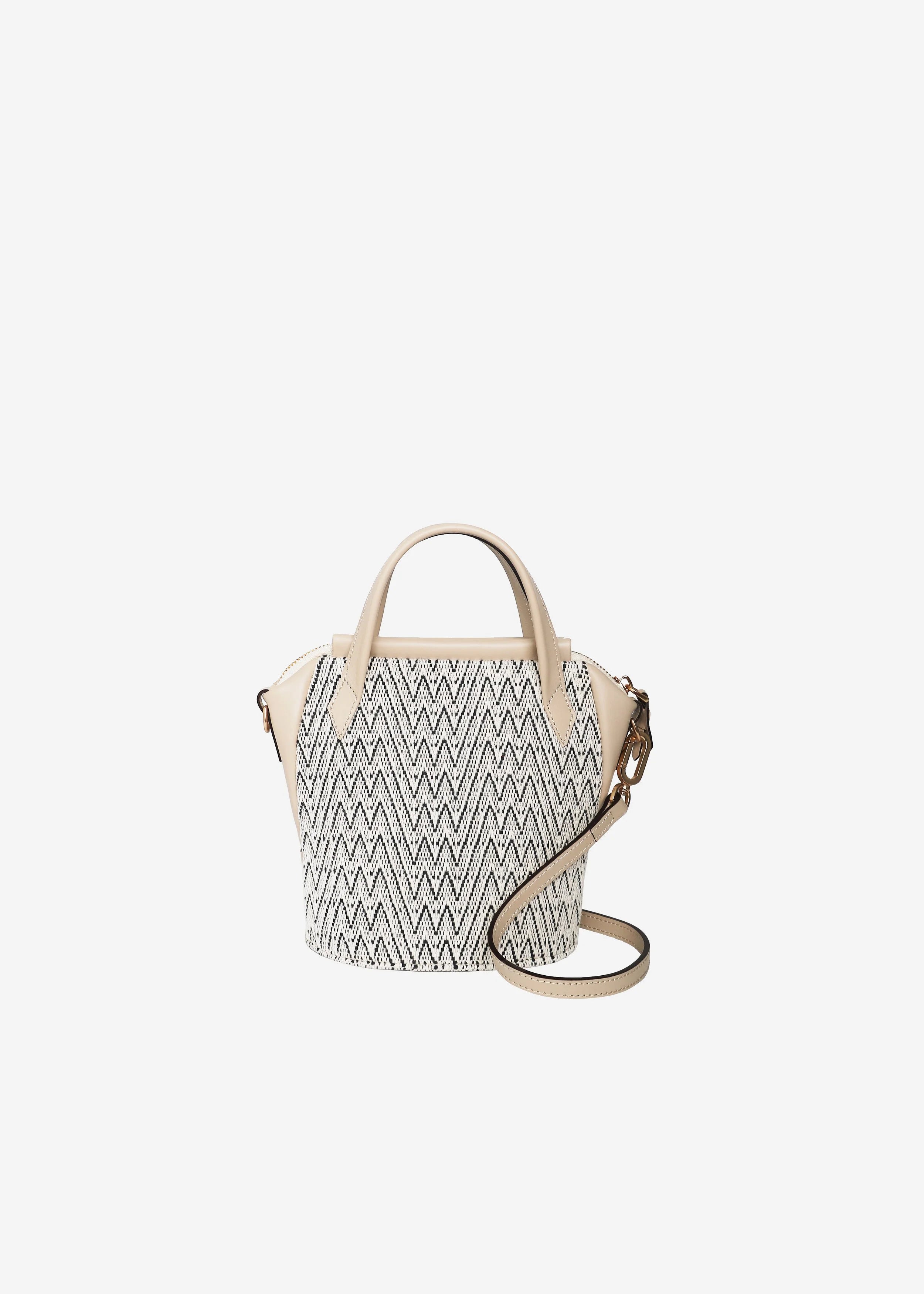 Chicago Mini - Peak Mountain Snow With Cream Leather