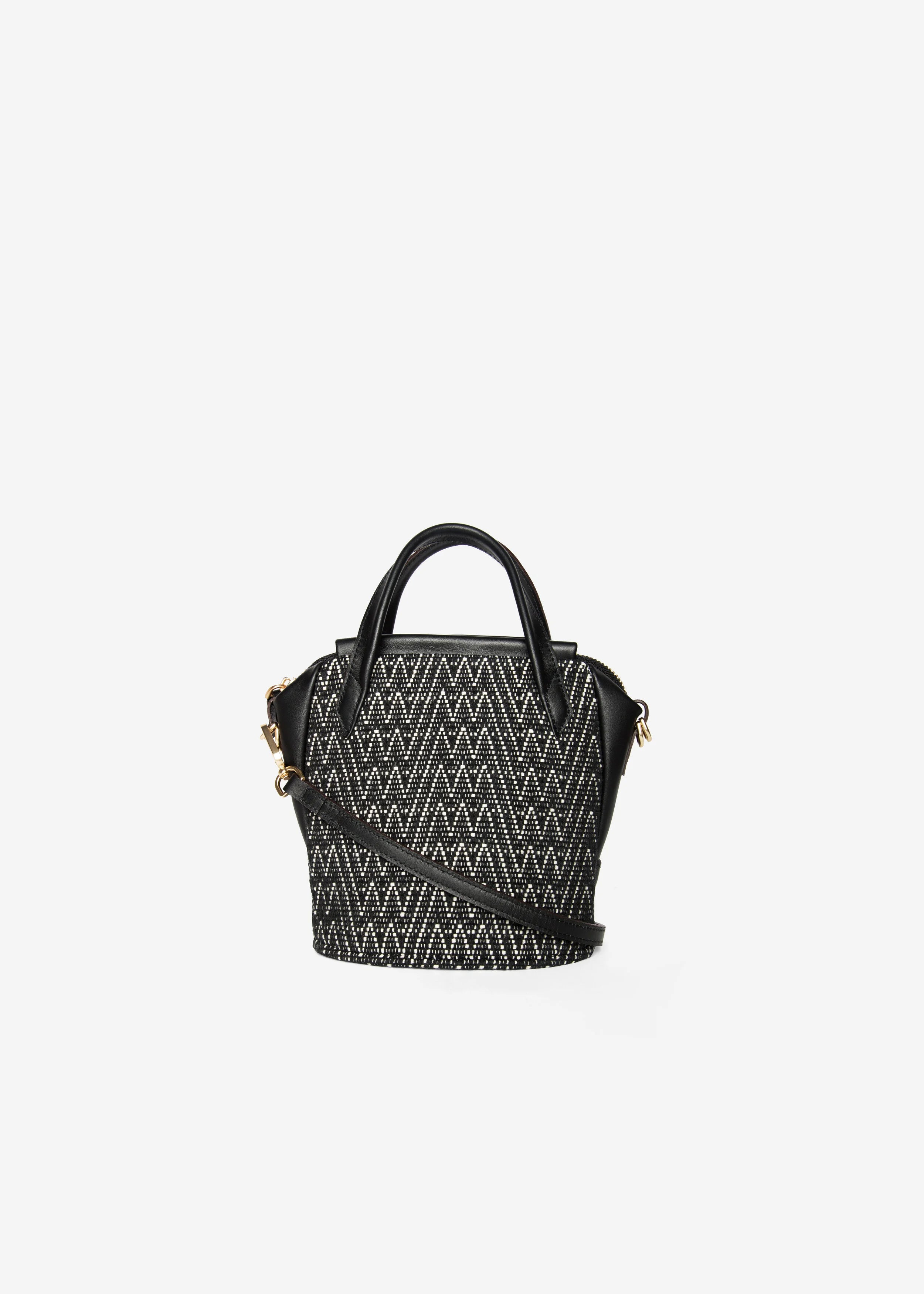 Chicago Mini Peak Noir with Black Leather