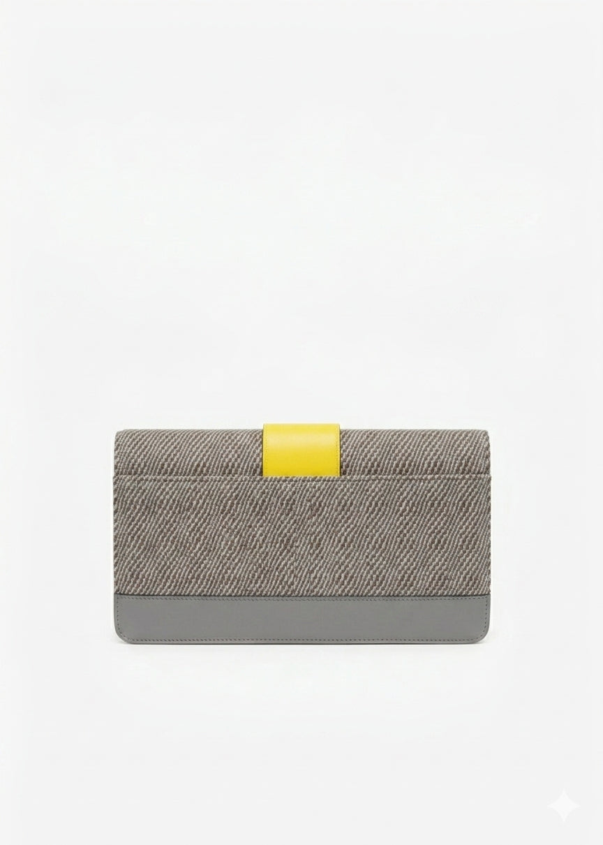 Berlin Clutch - Rise Sandstone with Multi-Color Leather